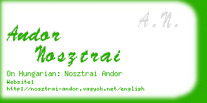 andor nosztrai business card